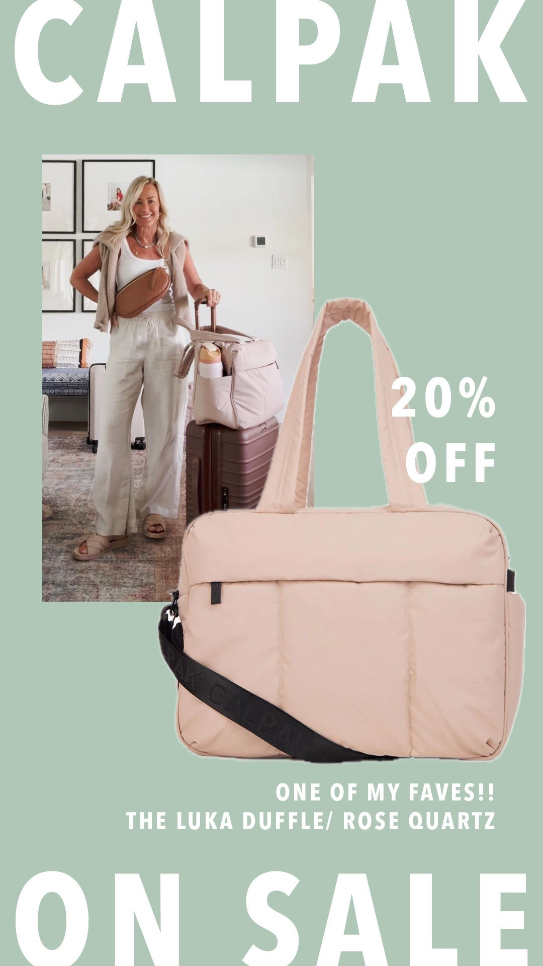 Calpak 20% off this weekend!!

#LTKgrwm #LTKTravel #LTKOver40