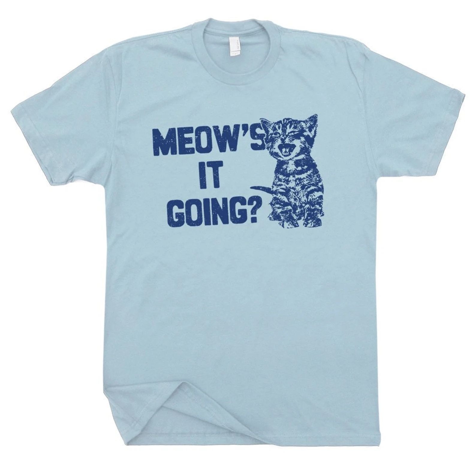 Funny Cat T Shirt Meow's It Going Shirt Cute Cat Pun Tee for Men Women Kids Ladies Gift Cat Sayin... | Etsy (US)
