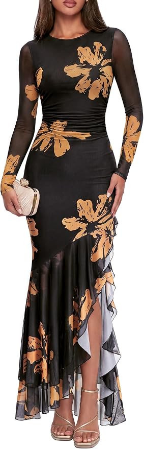 BTFBM Women's Maxi Dresses Fall 2026 Cocktail Dress | Amazon (US)