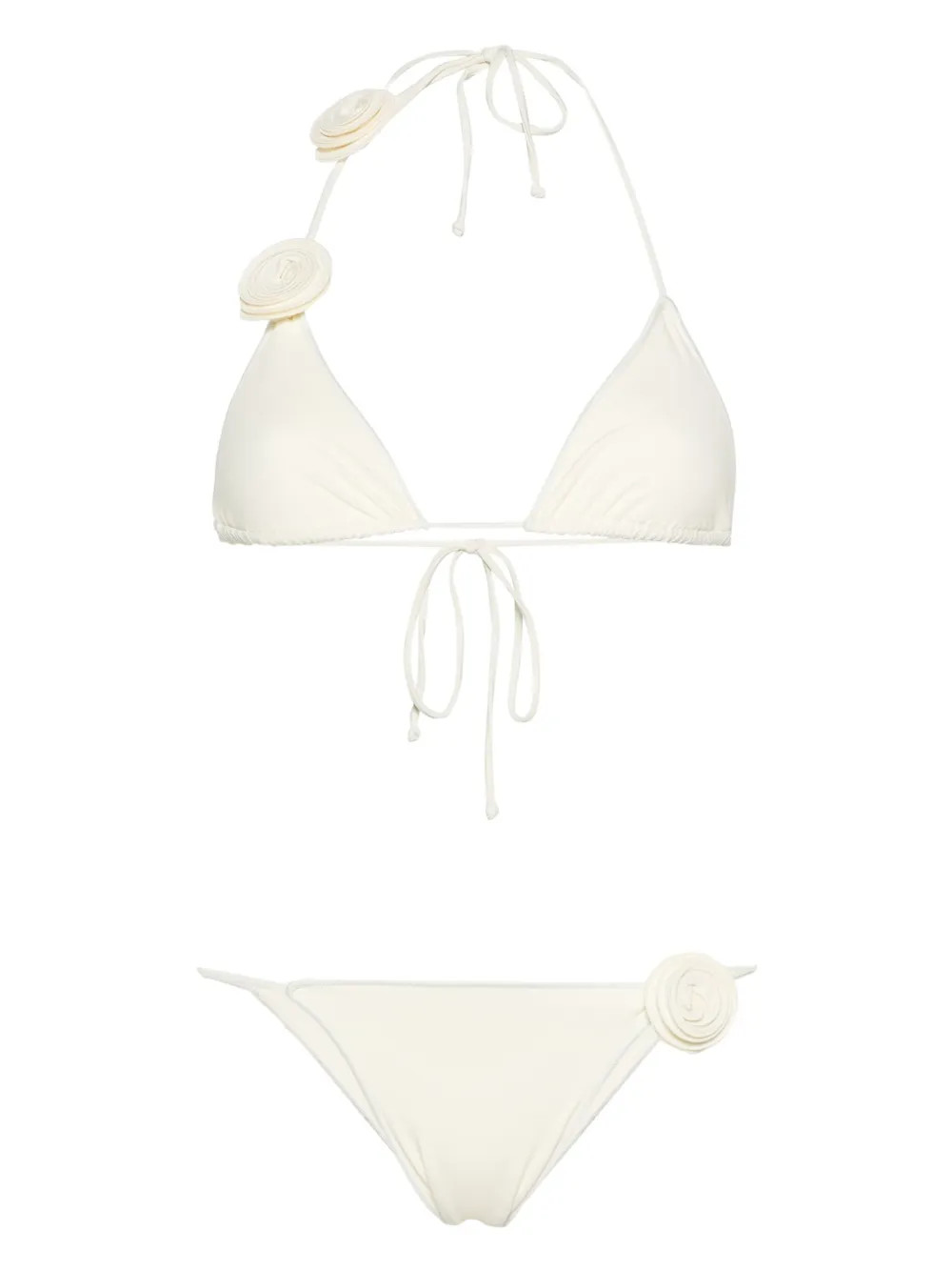 La Reveche Ashar floral-appliqué Bikini Set - Farfetch | Farfetch Global