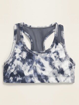 Go-Dry Tie-Dye Mesh-Back Sports Bra for Girls | Old Navy (US)