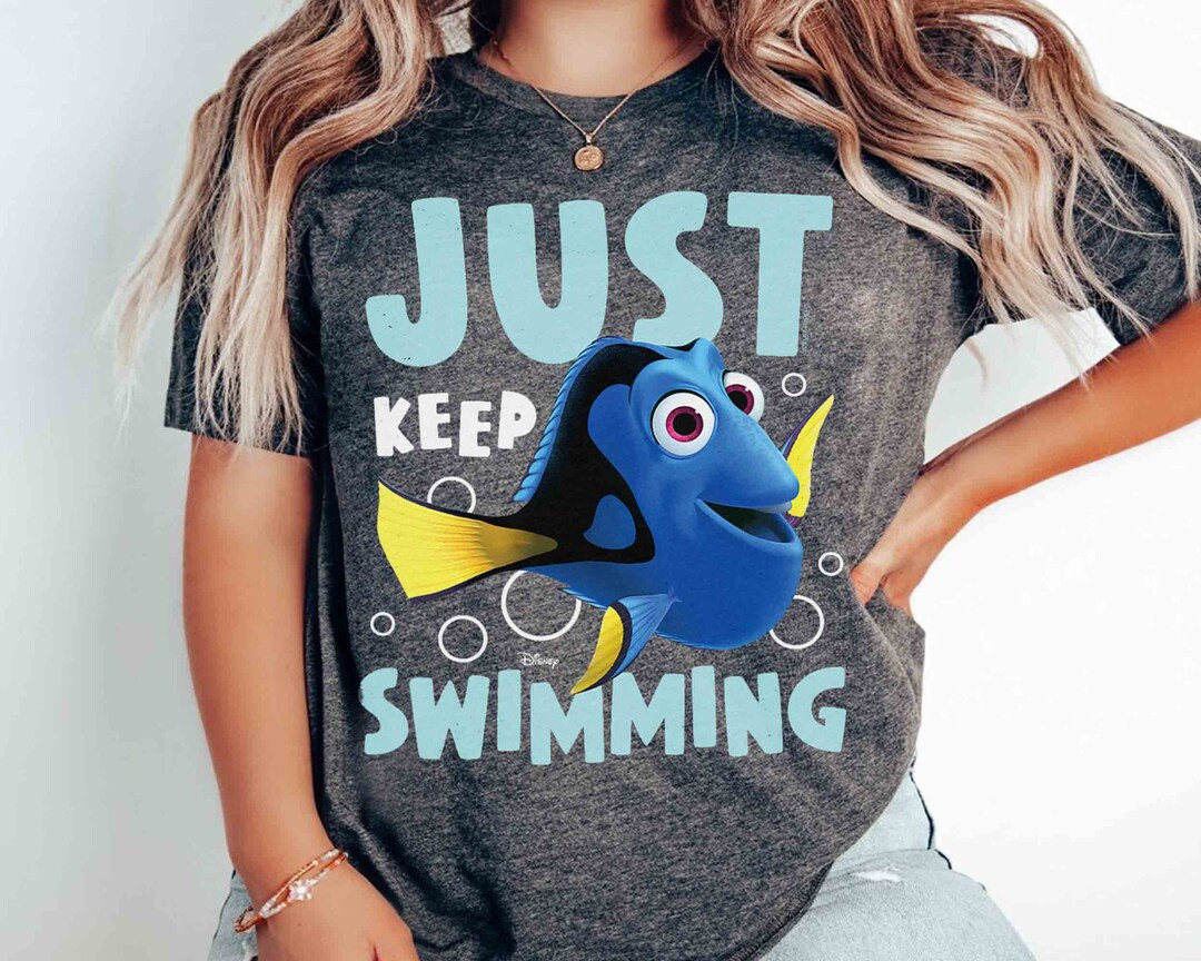 Disney Finding Dory Just Keep Swimming Graphic T-shirt, Nemo Marlin Dory Bruce Crush Tee, WDW Mag... | Etsy (US)