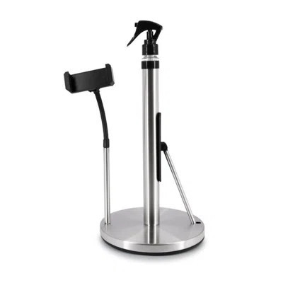 3 in 1 Paper Towel Holder with Phone Stand,Heavy-Duty Countertop Kitchen Paper Towel Holder with Spray Bottle, | Wayfair North America