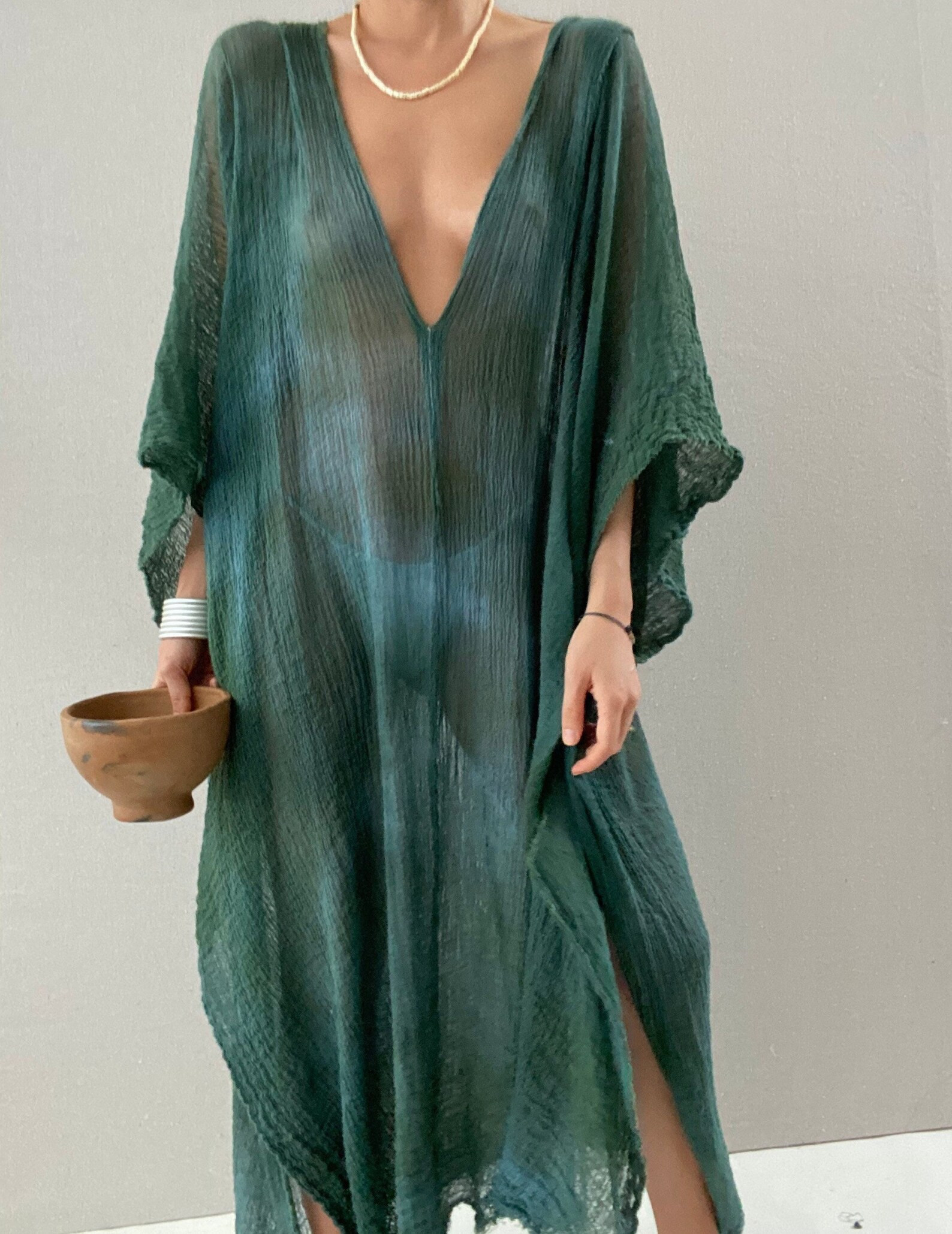 Kaftan Dress Beach Cover Up - Etsy | Etsy (US)