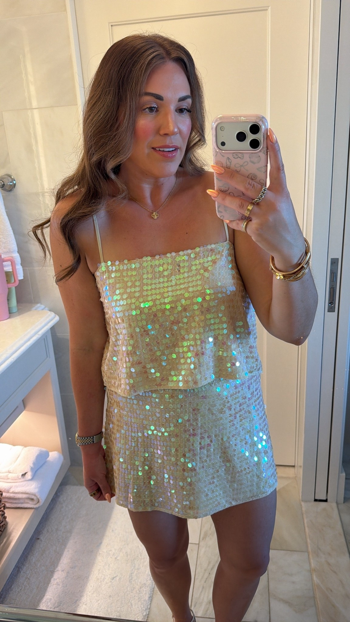 curvy midsize sequin matching set for photos on the beach! mermaid vibes! wearing size large in top and bottom ✨

#LTKMidsize #LTKTravel #LTKSeasonal