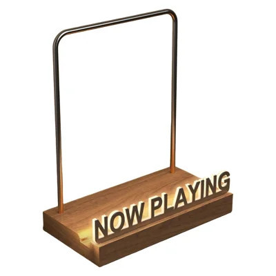 Now Playing Vinyl Record Stand，Silver Letters | Wayfair North America