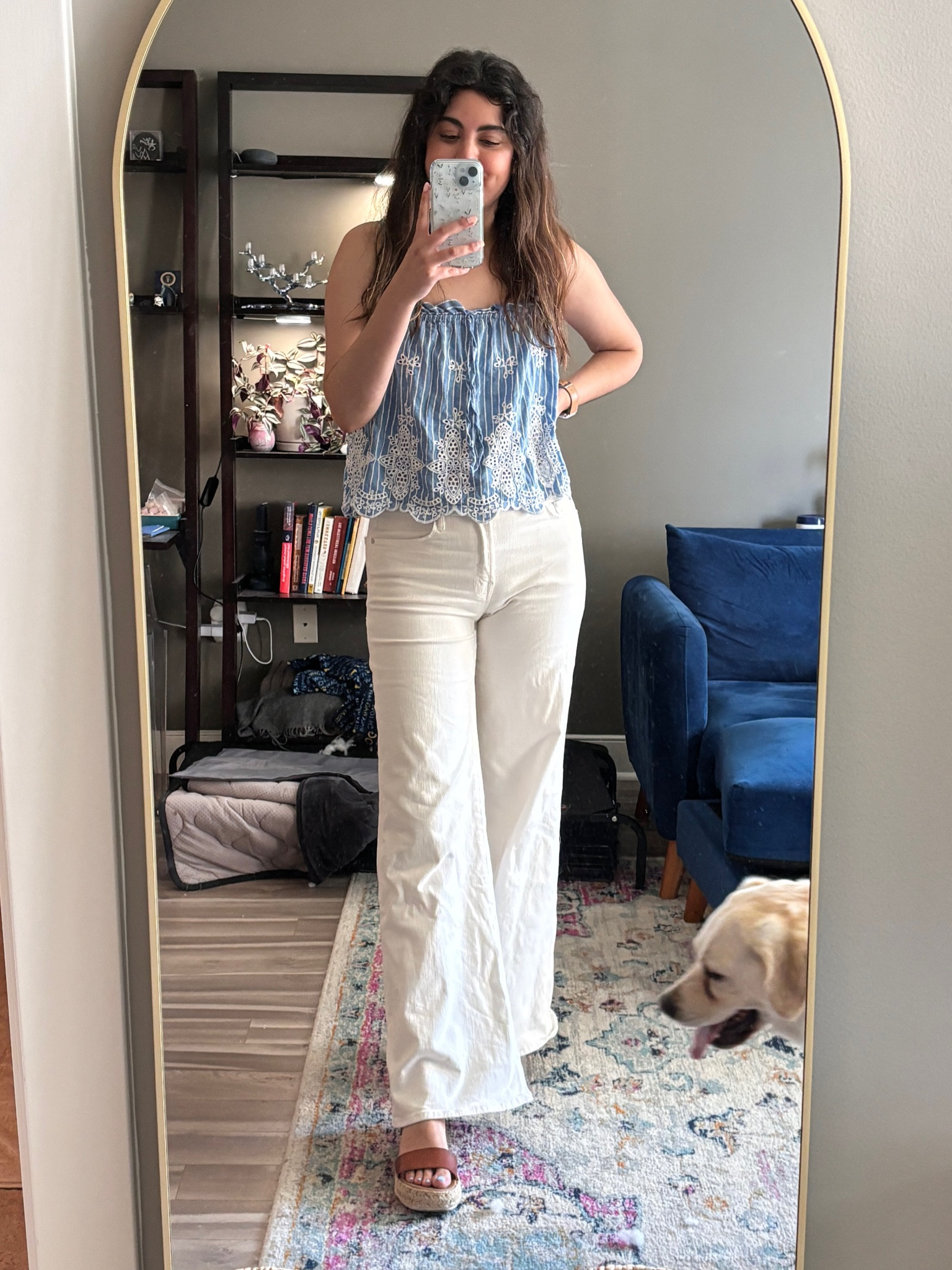 a loose top in the summer is so perfect for hot days and I love a blue top with white pants 

#LTKSeasonal