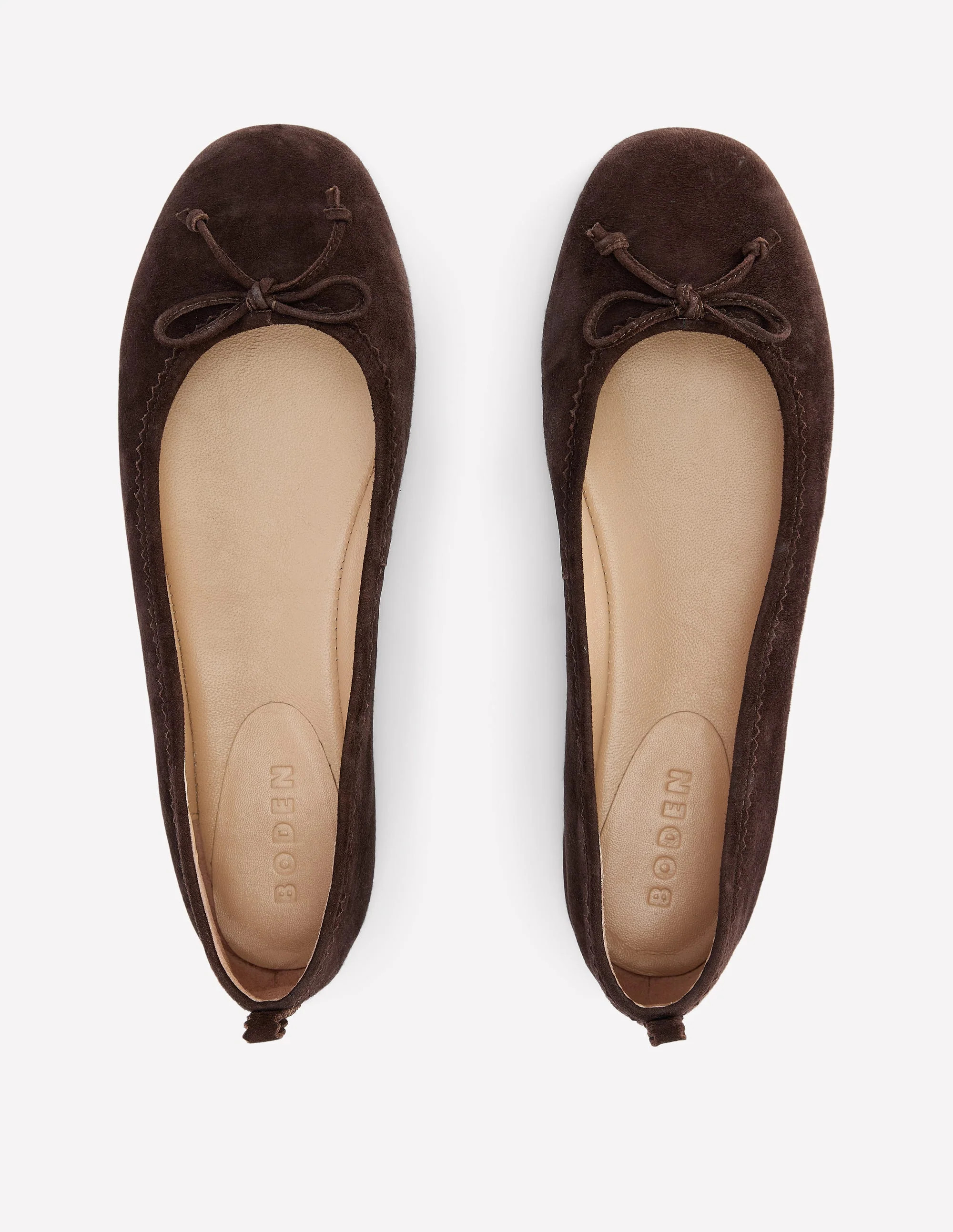 Kitty Flexi Sole Ballet Pumps-Chocolate | Boden UK