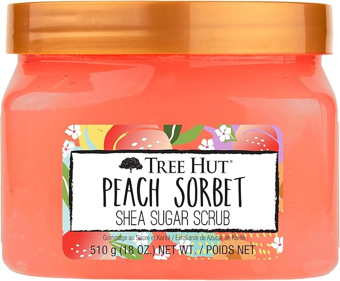 Tree Hut Peach Sorbet Shea Sugar Scrub, Exfoliating, Hydrating & Moisturizing Body Scrub with She... | Amazon (US)
