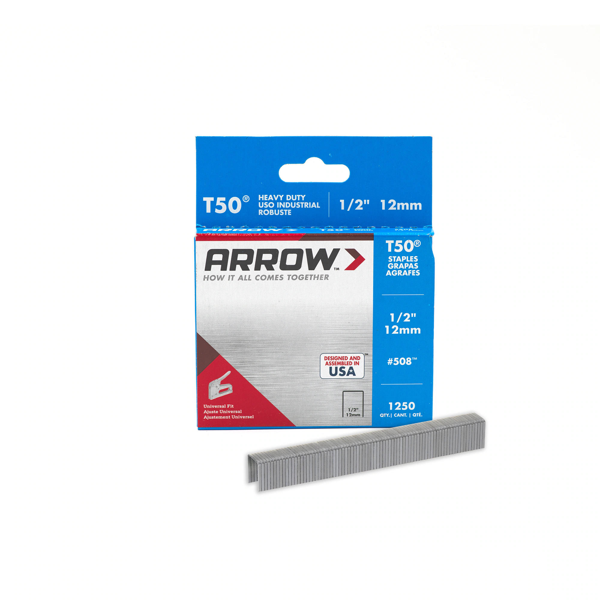 Arrow 1/2-in Leg x 3/8-in 20 -Gauge Heavy-duty staples 1000 -Per Box one_size | 508SS1 | Lowe's
