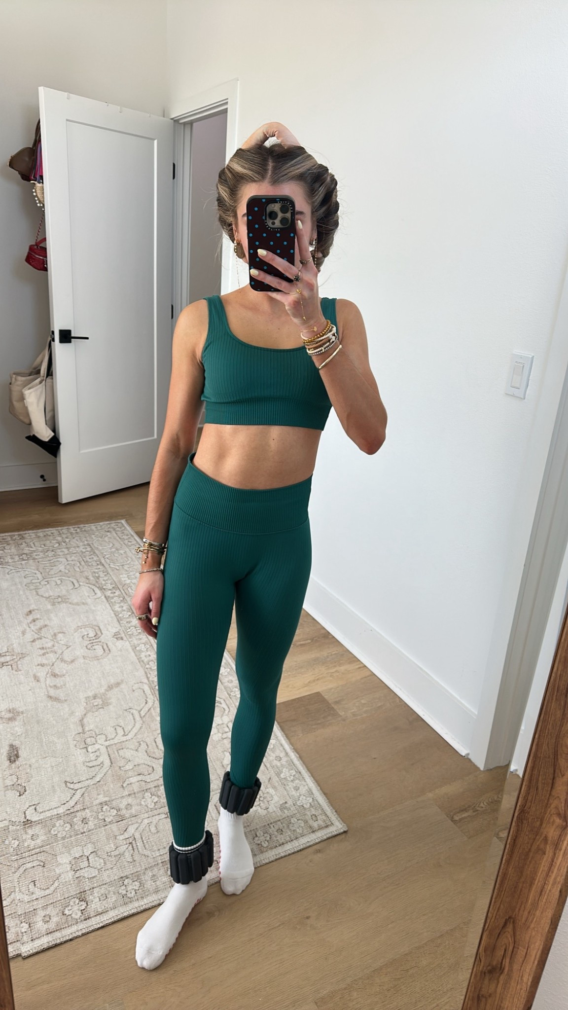 Amazon size small FAFOFA Ribbed Workout Outfits for Women 2 Piece Seamless Sport Bra High Waist Yoga Leggings Sets. My workout and workout gear for my daily workout. I take pilates classes from @lexfish on Instagram she has a whole online platform and membership! Most of my pilates gear and tools are from Bala. Bala use code SLOANE15. 
#workoutgear #workoutwear #pilates #ootd #outfit #athleticwear #athleticoutfit #bikershorts #sportsbra #pilatesoutfit #athleisure #bala #pilatesworkout #pilateslovers #pilatestiktok #balabangles

#LTKootd #LTKfitnessgoals #LTKActive