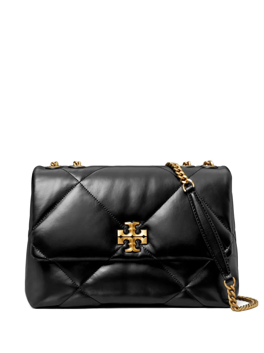 Tory Burch Kira diamond-quilted Convertible Shoulder Bag | Black | FARFETCH UK | Farfetch Global