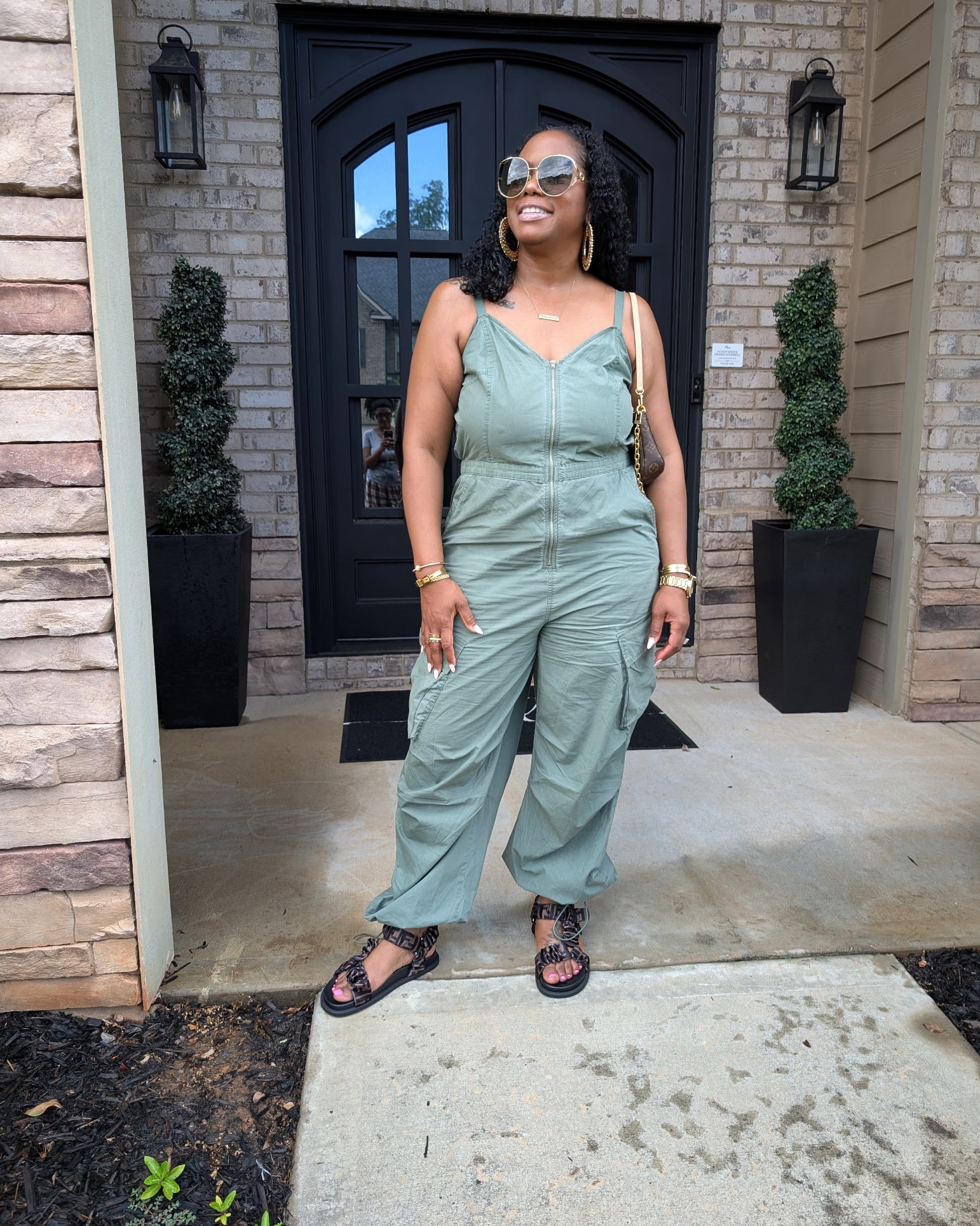 Threw on this utility jumpsuit because it’s cute and comfy. Added my Fendi sandals, gold hoops, and kept it simple. This is my kind of easy.

Jumpsuit L | Fendi sandals | Louis Vuitton purse | Gucci sunnies 

Soft life, styled right. ✨

#ChicAndEffortless #EverydayElevated #StyleInRealLife #ImTashaMack #SoftLifeStyledRight

#LTKItBag #LTKShoeCrush #LTKOver40