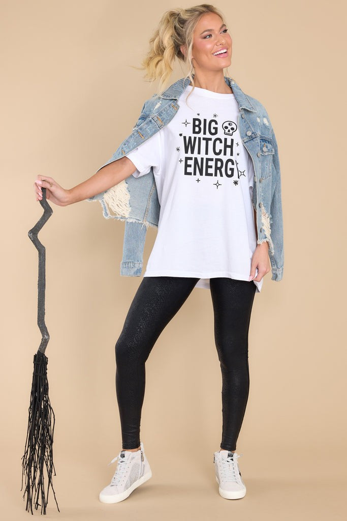 Big Witch Energy White Band Tee | Red Dress 