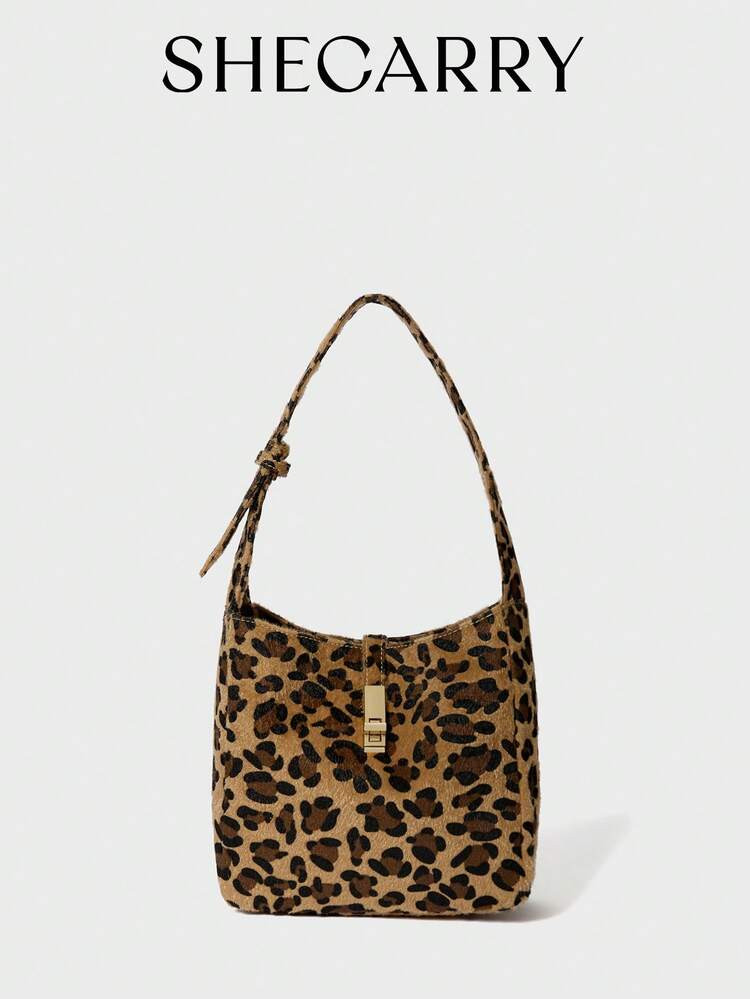 SHECARRY Women Sholuder BagsAutum WinterSchool Travel Commute WorkElegance Trend Exquisite Leopar... | SHEIN