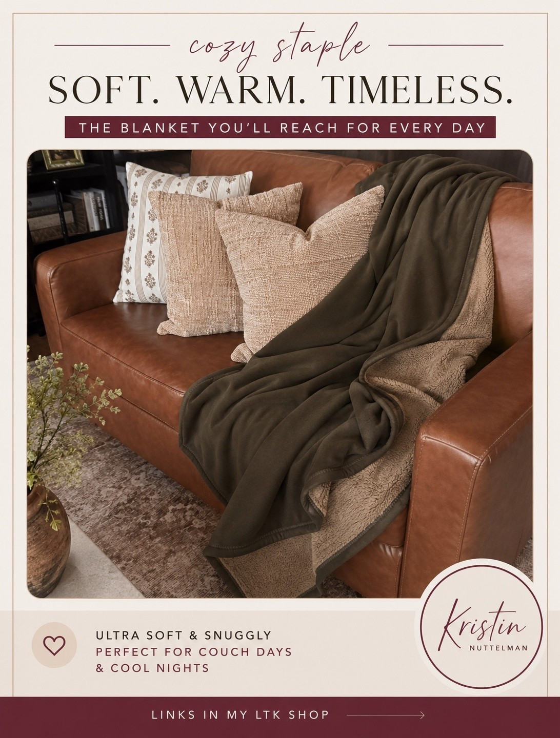 This is one of those home finds you’ll use every single day. 🤎 It’s incredibly soft, cozy, and the perfect finishing touch for your couch. I love how it instantly makes a space feel warm and inviting!

#LTKHome #LTKSeasonal #LTKdayinmylife
