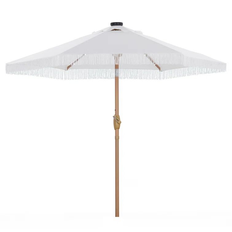 Oshiro 90'' Lighted Market Umbrella with Crank Lift | Wayfair North America