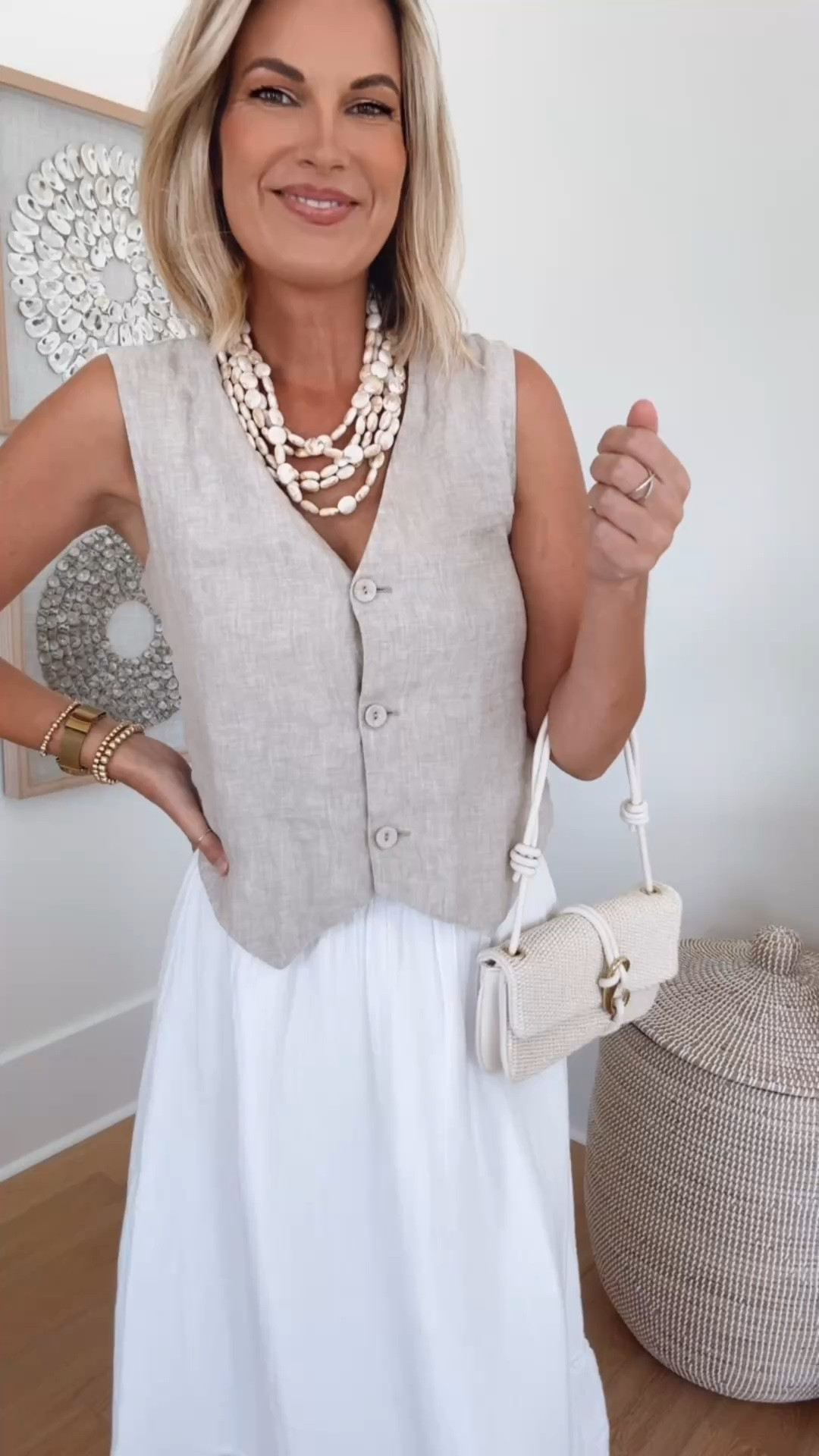 Summer date night outfit. Small vest and skirt. Sandals true to size.

#LTKgrwm #LTKmomlife #LTKOver40