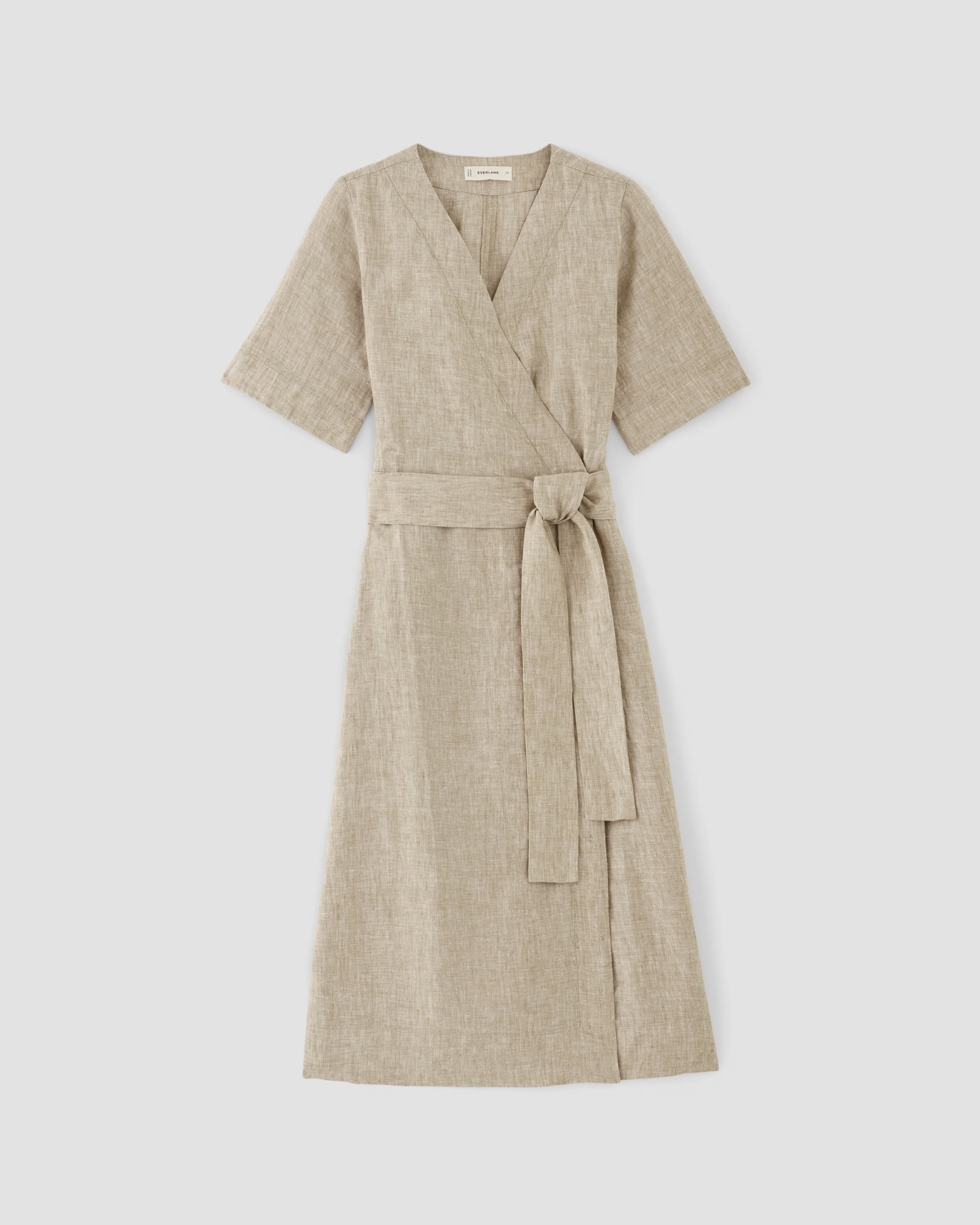 The Linen Short-Sleeve Wrap Dress | Everlane