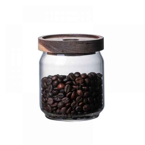 Glass Kitchen Canisters With Airtight Wood Lid,Glass Storage Jars For Kitchen,Bathroom And Pantry... | Walmart (US)