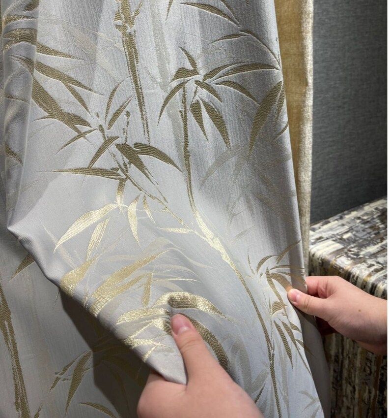 2022high Quality FRENCH Light Luxury Gold Silk Bamboo Leaf - Etsy | Etsy (US)