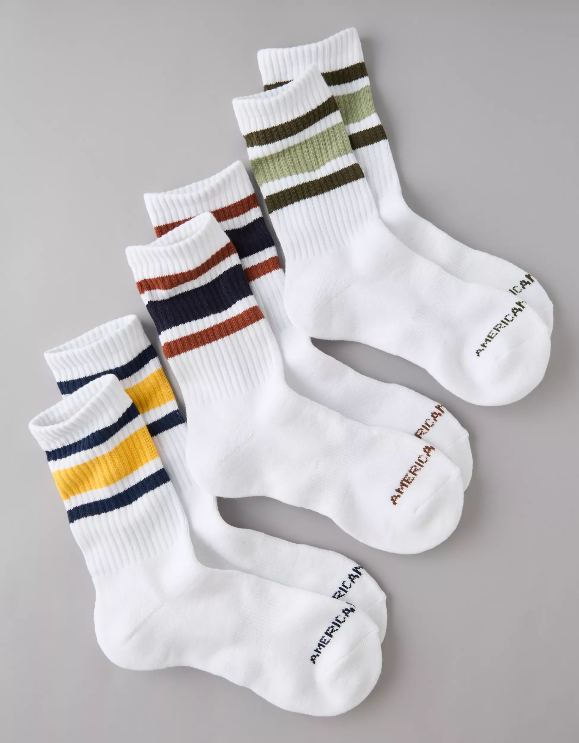 AE Crew Socks 3-Pack | American Eagle Outfitters (US & CA)