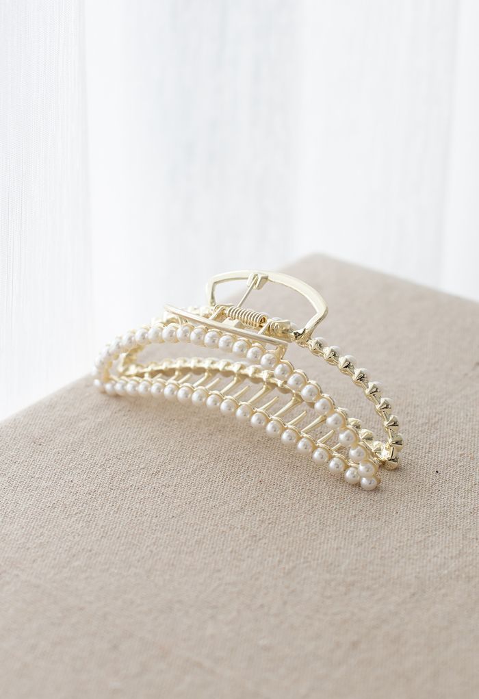 Pearl Moon Boat Hair Claw | Chicwish