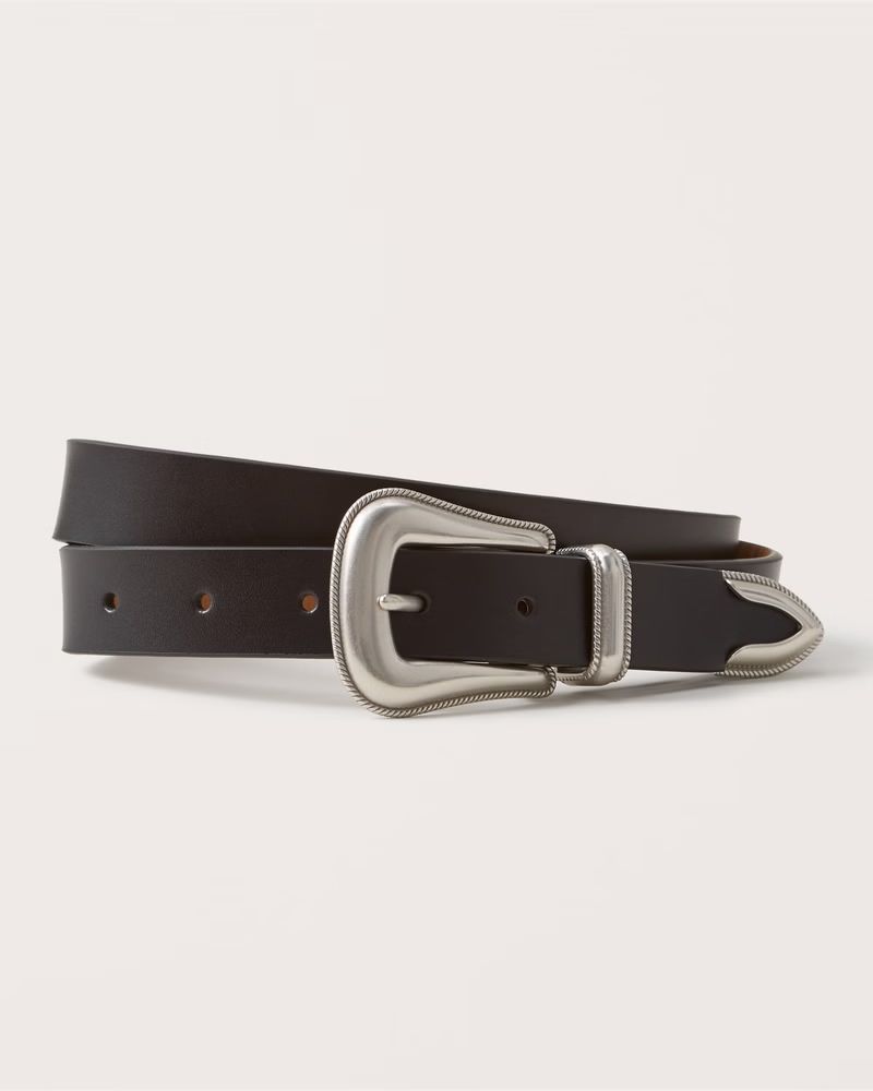Leather Western Belt | Abercrombie & Fitch (US)
