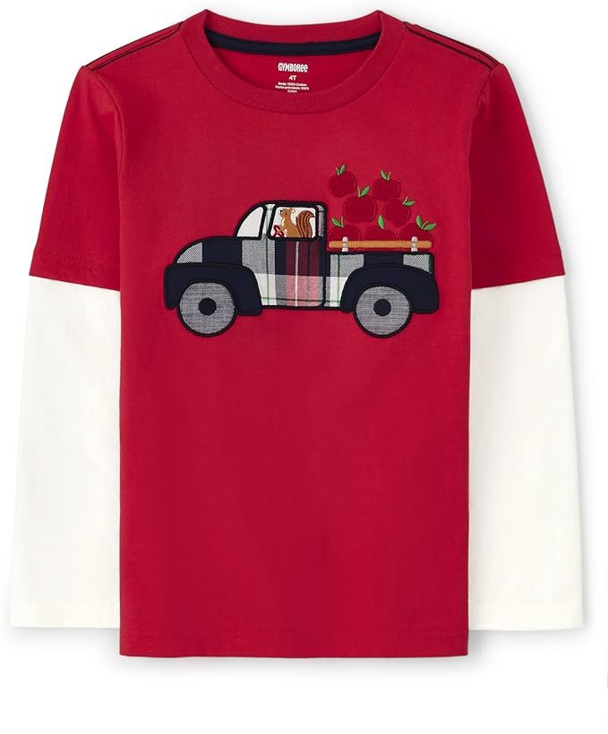 Gymboree Boys and Toddler Embroidered Graphic Long Sleeve Layered T-Shirts | Amazon (US)
