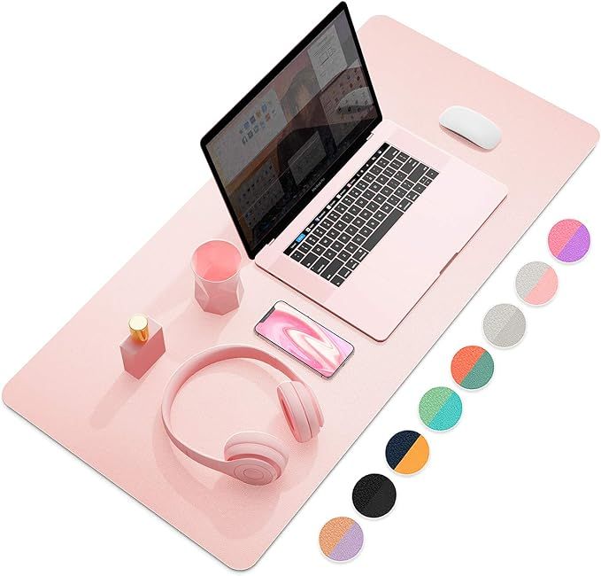 YSAGi Multifunctional Office Desk Pad, Ultra Thin Waterproof PU Leather Mouse Pad, Dual Use Desk ... | Amazon (US)