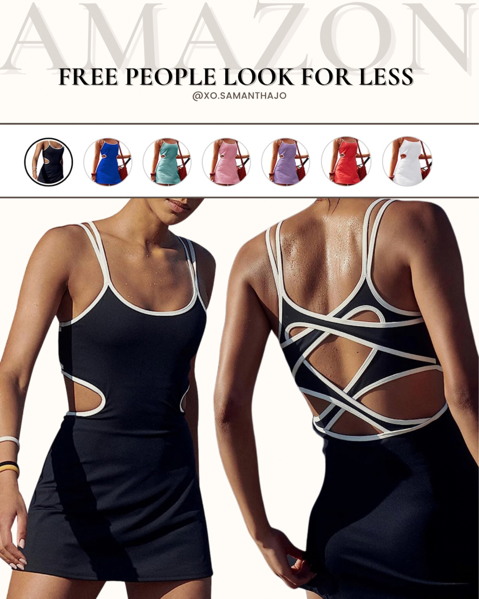 Amazon Free people look for less 

Womens Tennis Dress Workout Dress with Built in Shorts and Bra  Athletic Dress with Pockets-  one more service look for less - Amazon activewear -Amazon athleisure 

#LTKstyletip #LTKFitness #LTKunder50