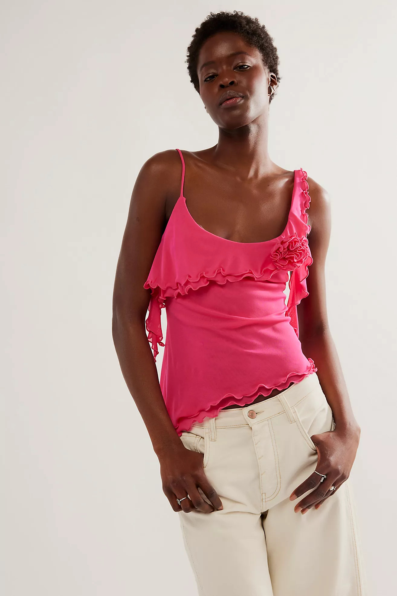 Ruffled Mesh Top | Free People (Global - UK&FR Excluded)