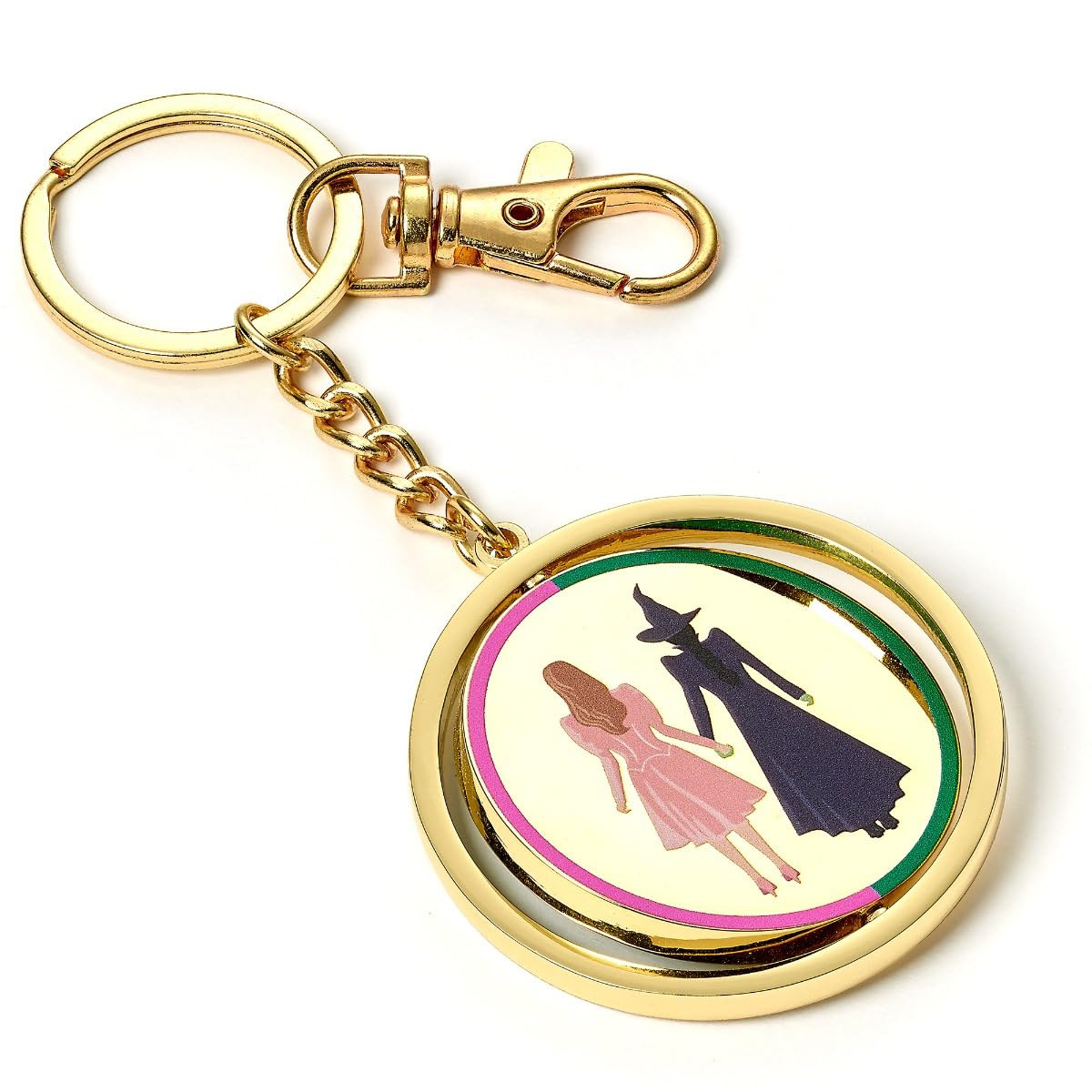 WICKED I Love Emerald City Spinning Keyring - Featuring Elphaba & Glinda, Green, One Size | Amazon (US)