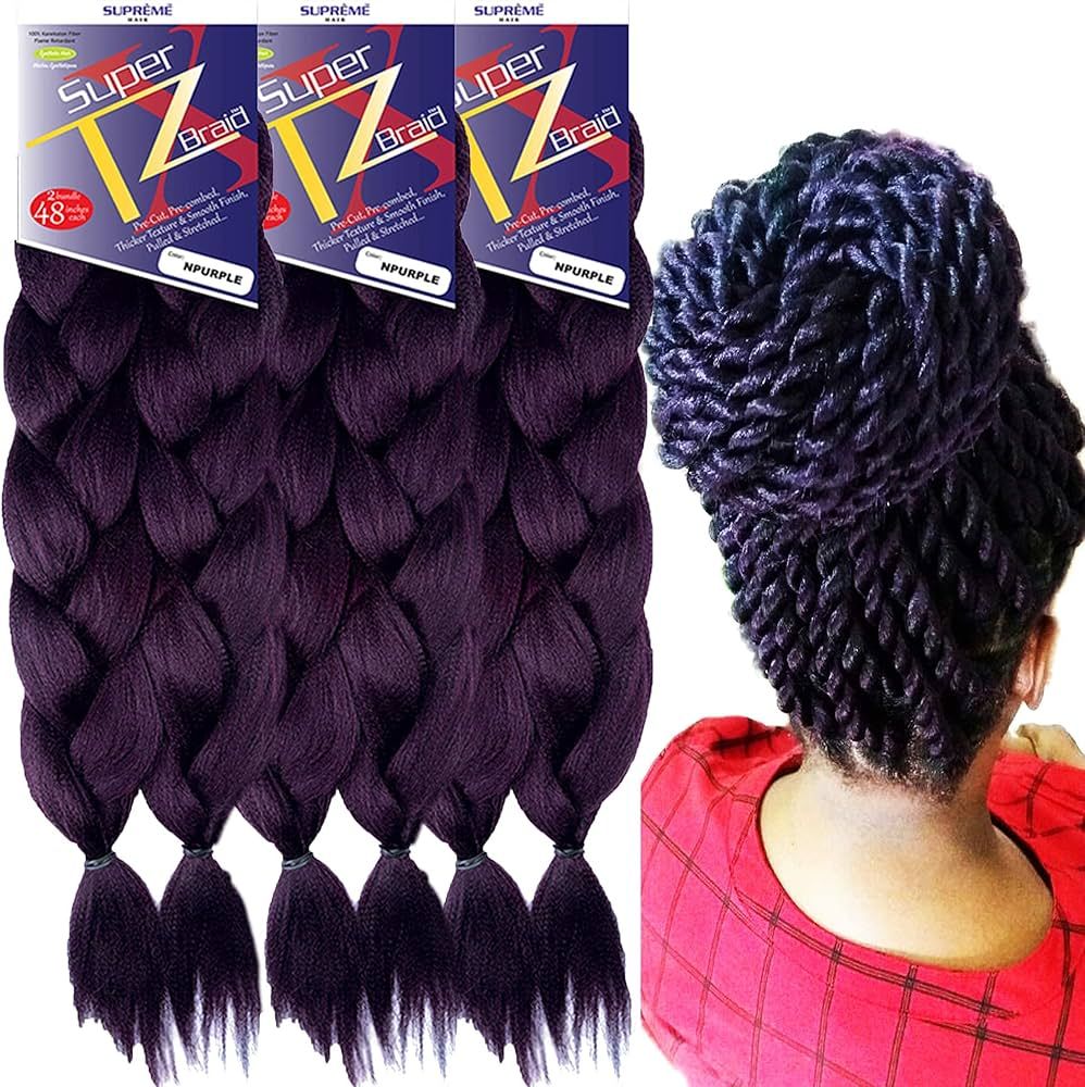 Pre-Stretched Braiding Hair Extensions – 48 Inch Long Unfolded – 6 Bundles Total – Xpressio... | Amazon (US)