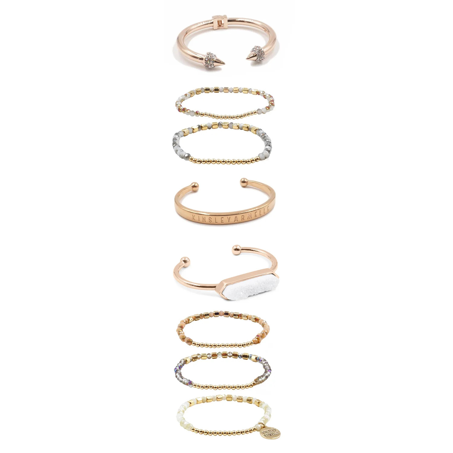 Rose Gold Milayna Bracelet Stack | Kinsley Armelle