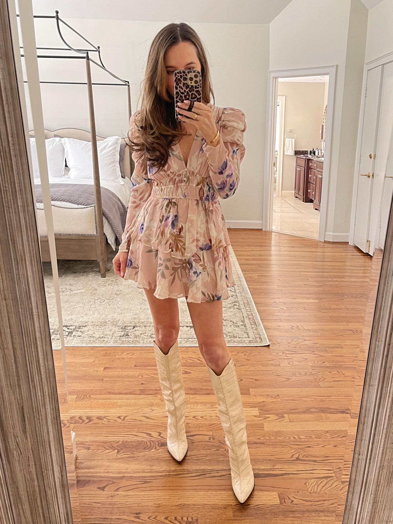 Yumi Kim Samba dress, runs small, consider sizing up (wearing S here but could do M for length). This style is very short, I’m 5’5. Would do best for petites. Use code OSG20 for 20% off. 

Floral mini dress, dress with western boots, Schutz analeah boots  

#LTKFestival #LTKFind #LTKstyletip