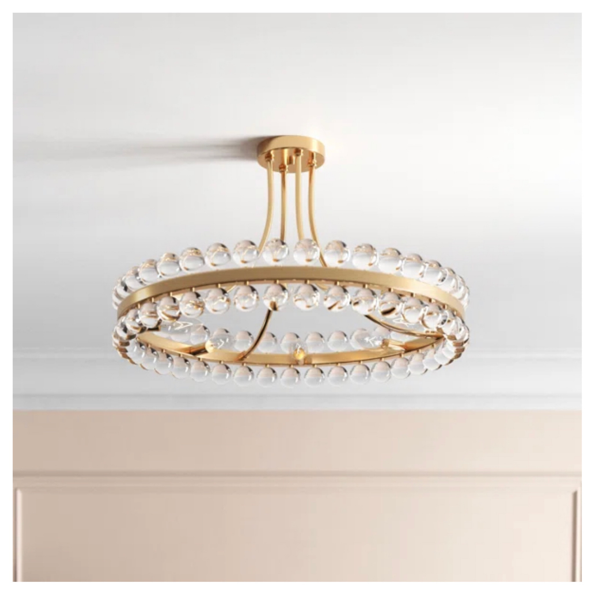 24” Flush Mount Chandelier. Gorgeous detail… gives off just the right amount of light and elegance  

#LTKFind #LTKhome #LTKsalealert