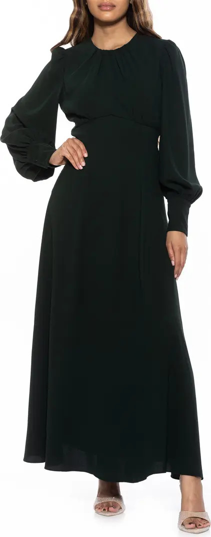 Yesenia Long Sleeve Empire Waist Maxi Dress | Nordstrom Rack