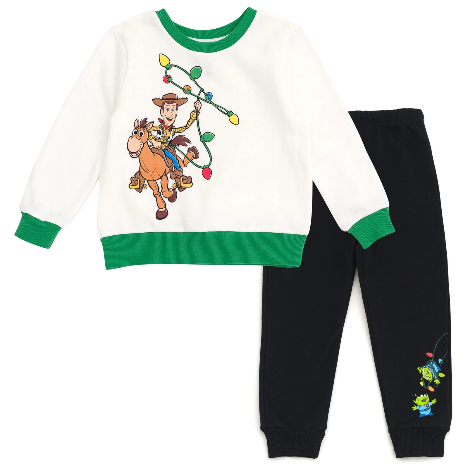 Disney Toy Story Woody Bullseye Alien Christmas Fleece Sweatshirt and Jogger Pants Outfit Set Tod... | Walmart (US)