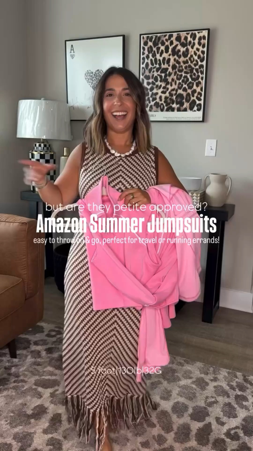 These Amazon jumpsuits are giving major Barbie vibes and I am not mad about it! The quality, fit, level of comfort and petite friendliness are all off the charts. These are a definite need for my girls that like a jumpsuit as much as I do. 
For reference, I am 5’ and am wearing a size medium in the zippered jumpsuit and a small in the strapless one. 
Barbie pink jumpsuit, short girl approved spring outfit

#LTKMidsize #LTKPetite #LTKSeasonal