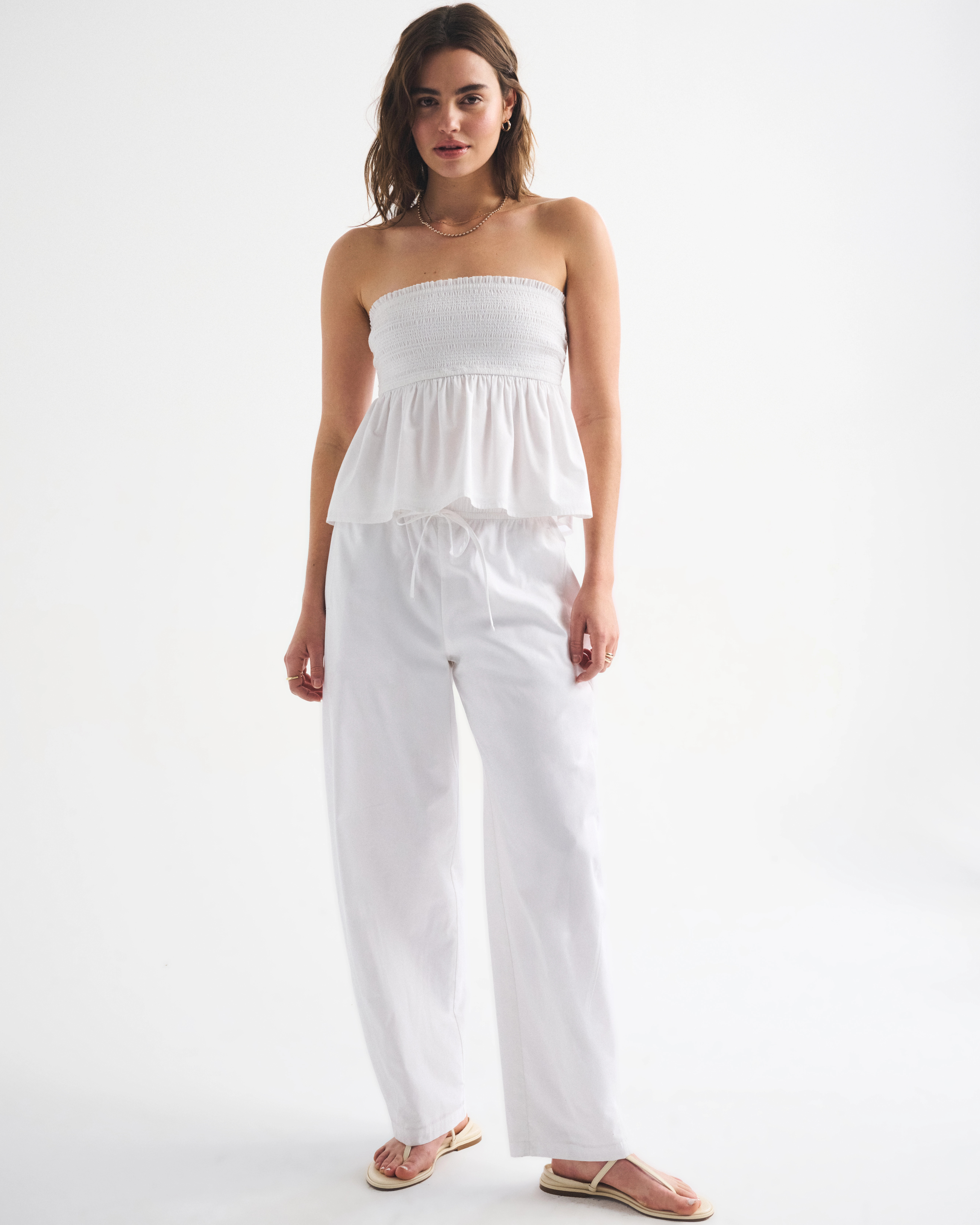 Poplin Barrel Pull-On Pant | Abercrombie & Fitch (US)