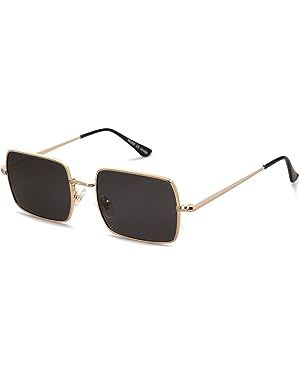 SOJOS Rectangle Polygon Polarized Sunglasses for Women Men Retro Classic Vintage Shades SJ1168 | Amazon (US)