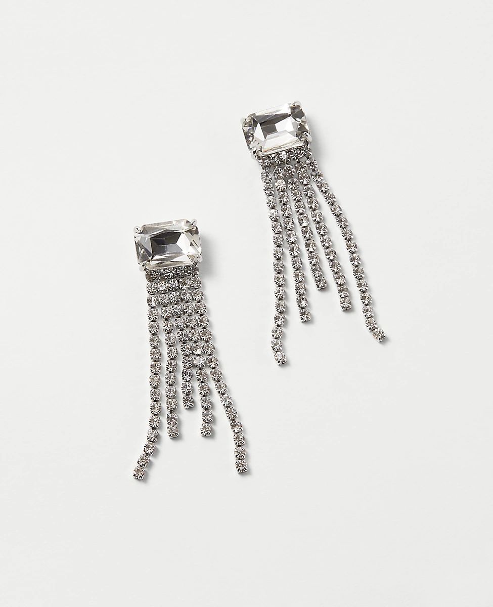 Rectangular Crystal Chandelier Earrings | Ann Taylor (US)