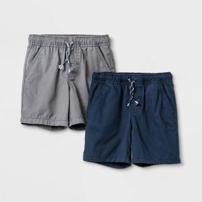 Toddler Boys' 2pk Woven Pull-On Shorts - Cat & Jack™ Navy/Gray | Target