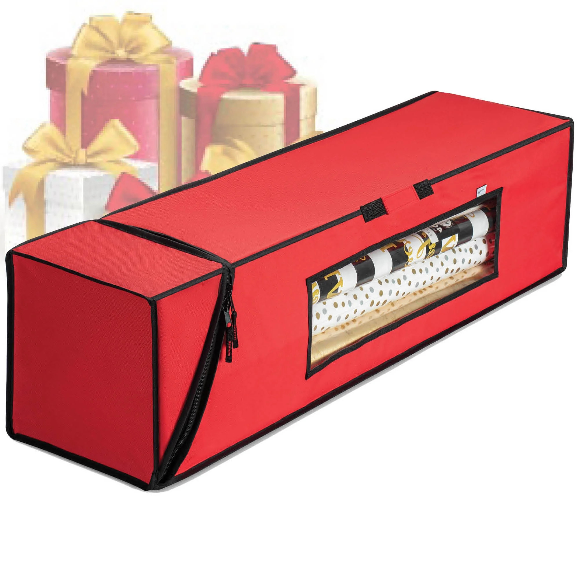 Premium square Narrow Gift wrap Storage Christmas Wrapping Paper Storage Bag - Fits 14 to 20 Stan... | Walmart (US)