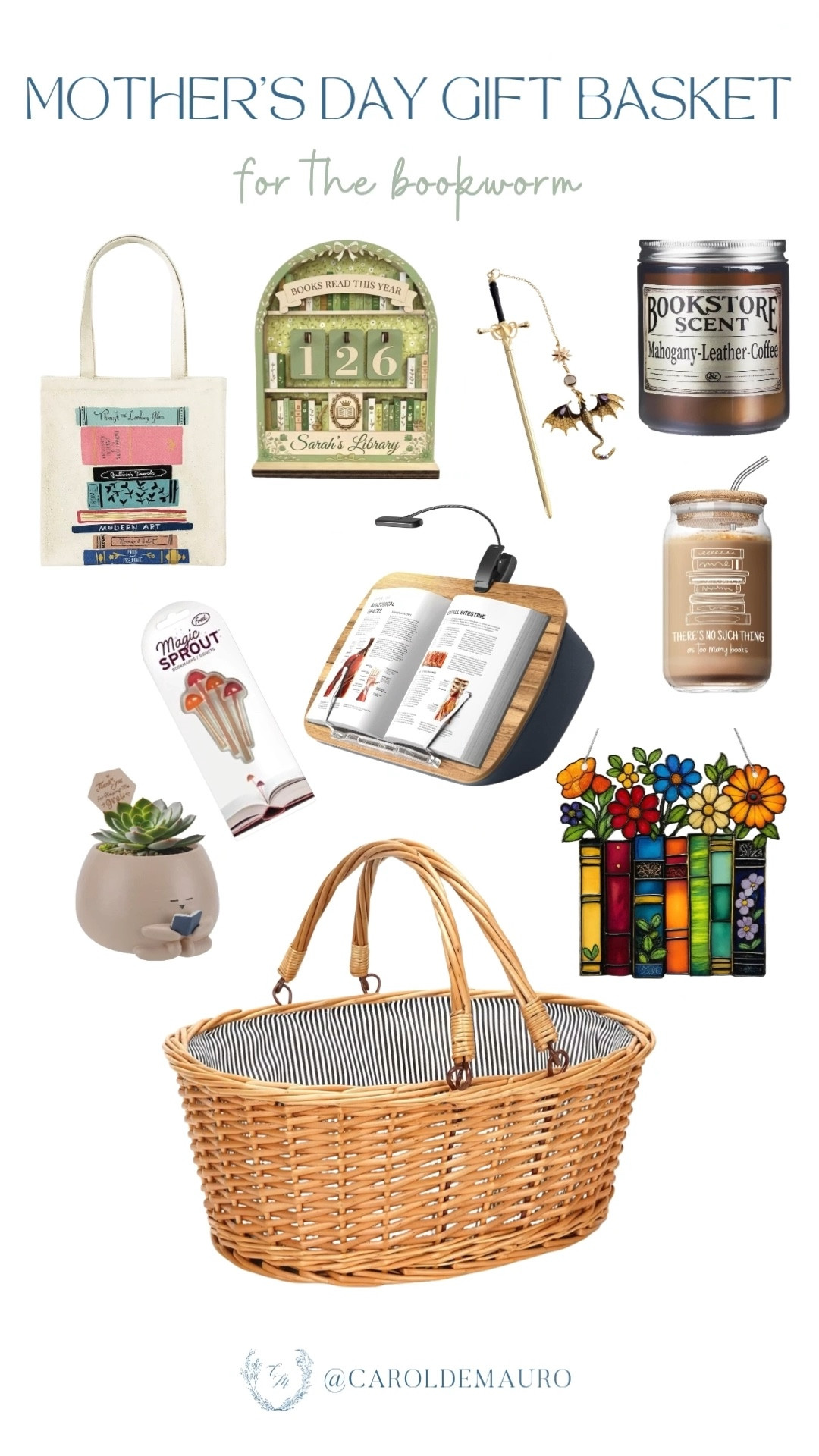 Treat your book-loving mom to the ultimate reading experience with this cozy gift basket. You can easily pull together a thoughtful collection of her favorite things, like book holder with a reading lamp, some unique bookmarks, and even a bookstore-scented candle, for a perfect night in.

amazon finds, bookworm, home library, electronic gadgets, home scents, decor inspo, book lover, spring date

#LTKHome #LTKSeasonal #LTKU