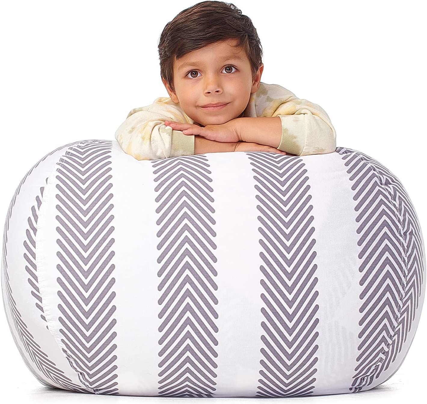 5 STARS UNITED Stuffed Animal Storage Bean Bag – Toy Storage Organizer and Bean Bag Chair for K... | Amazon (US)