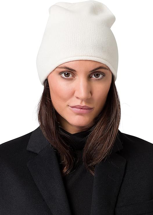 Style Republic Women’s Rolled Beanie, 100% Cashmere, Soft & Stretchy, Warm Hat for Winter | Amazon (US)