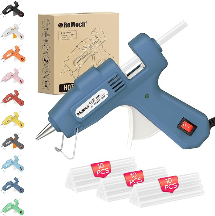 20W Mini Hot Glue Gun Kit, 30 Glue Sticks Set for DIY Crafts, Repair | Amazon (US)