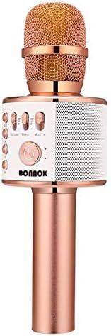 Amazon.com: BONAOK Wireless Bluetooth Karaoke Microphone,3-in-1 Portable Handheld Karaoke Mic Spe... | Amazon (US)